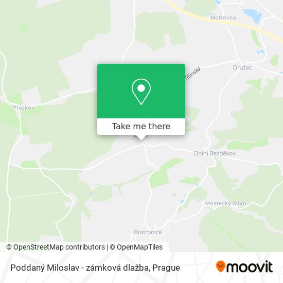 Poddaný Miloslav - zámková dlažba map
