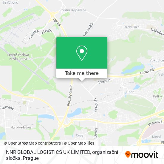 NNR GLOBAL LOGISTICS UK LIMITED, organizační složka map