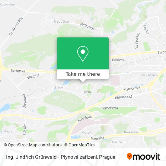 Ing. Jindřich Grünwald - Plynová zařízení map