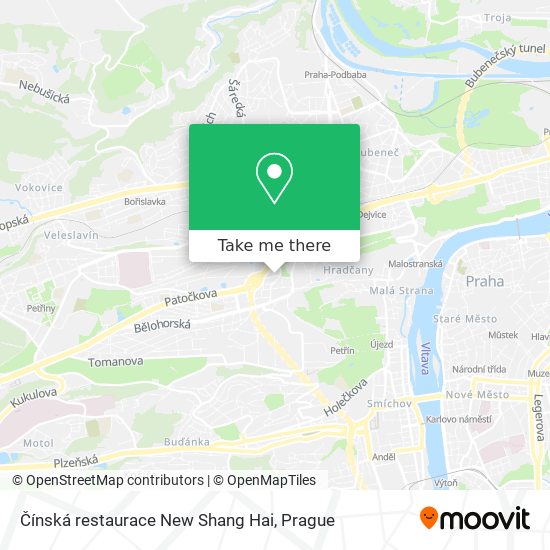 Карта Čínská restaurace New Shang Hai
