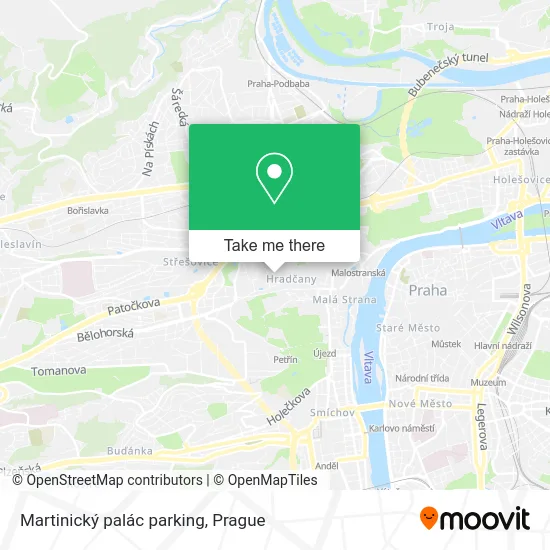 Карта Martinický palác parking