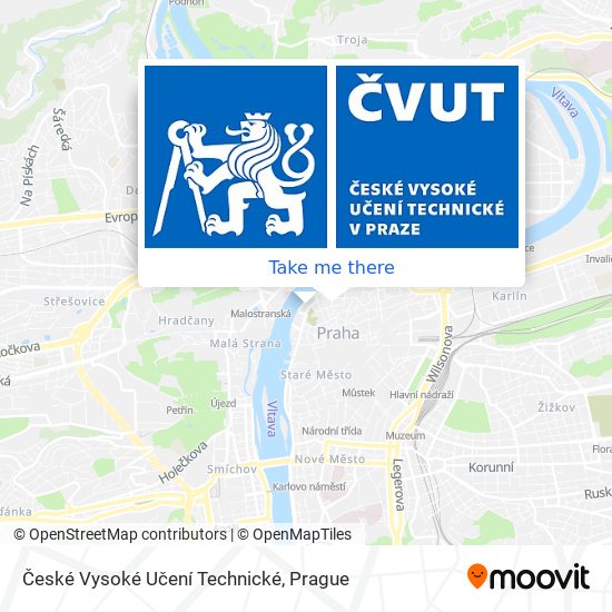 České Vysoké Učení Technické map