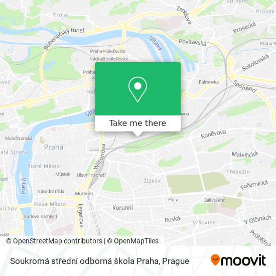 Soukromá střední odborná škola Praha map