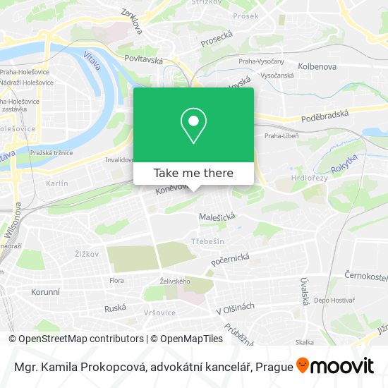 Mgr. Kamila Prokopcová, advokátní kancelář map