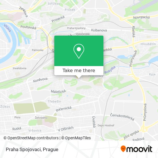 Praha Spojovaci map