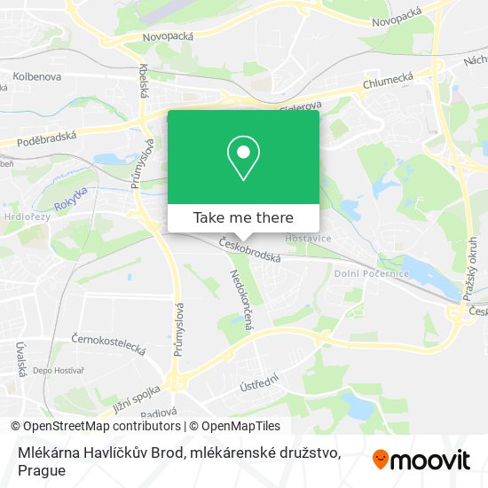 Mlékárna Havlíčkův Brod, mlékárenské družstvo map
