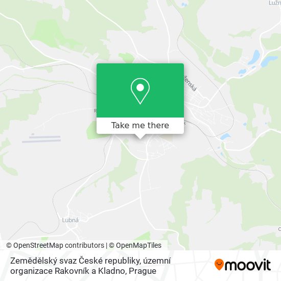 Zemědělský svaz České republiky, územní organizace Rakovník a Kladno map