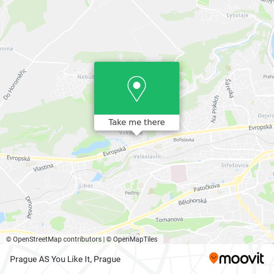 Prague AS You Like It map