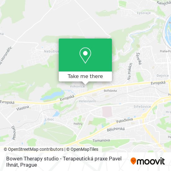 Карта Bowen Therapy studio - Terapeutická praxe Pavel Ihnát