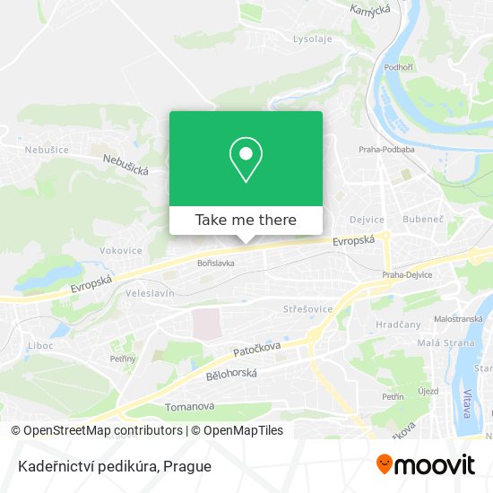 Kadeřnictví pedikúra map