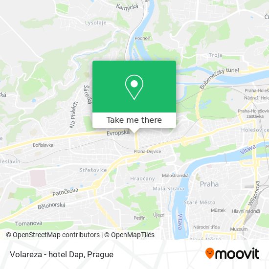 Volareza - hotel Dap map