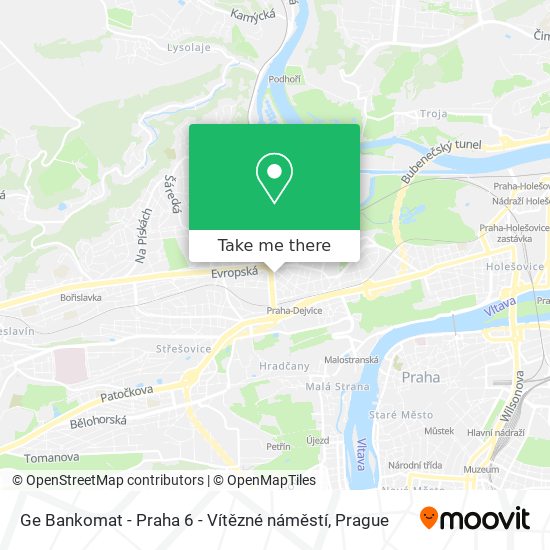 Ge Bankomat - Praha 6 - Vítězné náměstí map