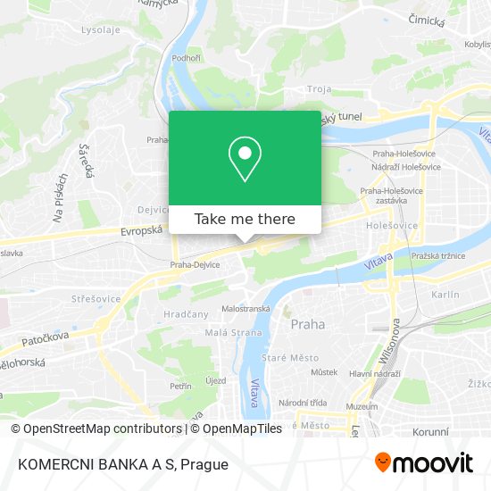 KOMERCNI BANKA A S map