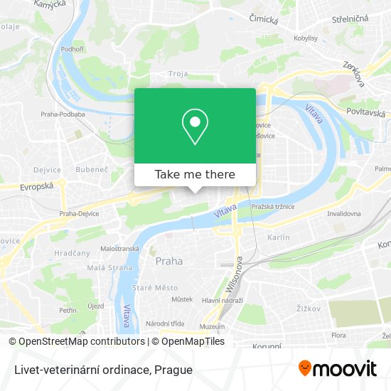 Livet-veterinární ordinace map