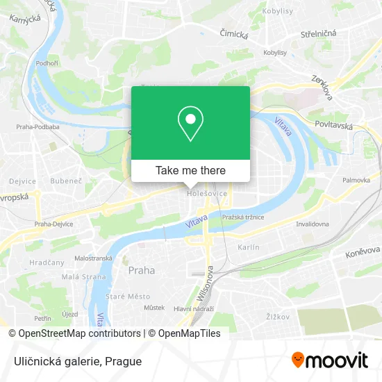 Карта Uličnická galerie