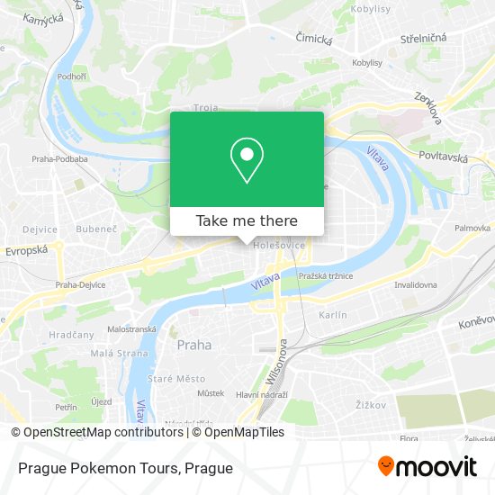 Prague Pokemon Tours map