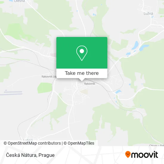 Карта Česká Nátura