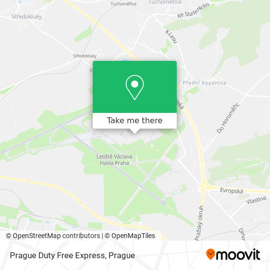 Prague Duty Free Express map