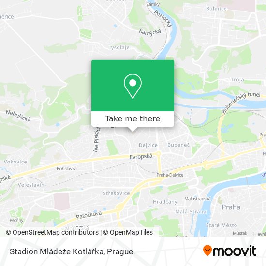 Карта Stadion Mládeže Kotlářka