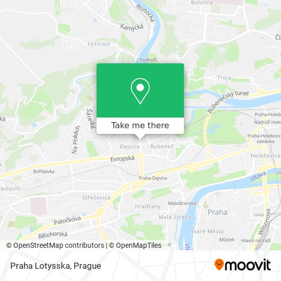 Карта Praha Lotysska
