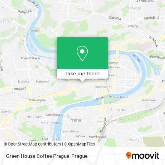 Green House Coffee Prague map