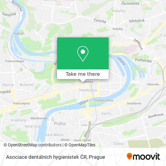 Asociace dentálních hygienistek ČR map