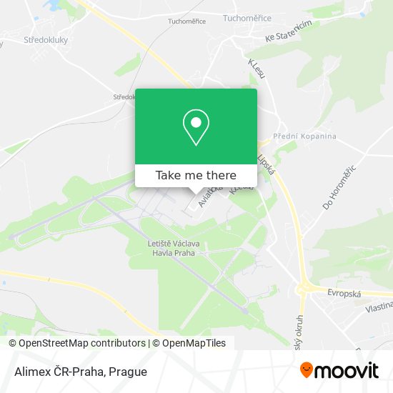 Alimex ČR-Praha map