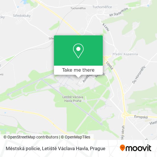 Městská policie, Letiště Václava Havla map