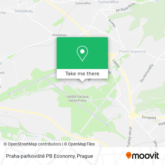 Praha-parkoviště PB Economy map