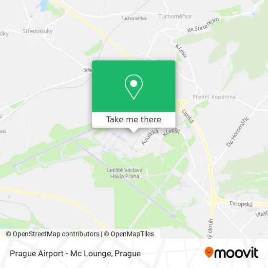 Prague Airport - Mc Lounge map