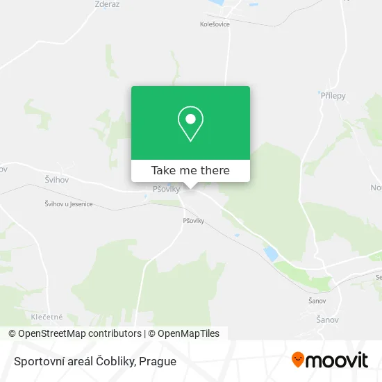 Sportovní areál Čobliky map