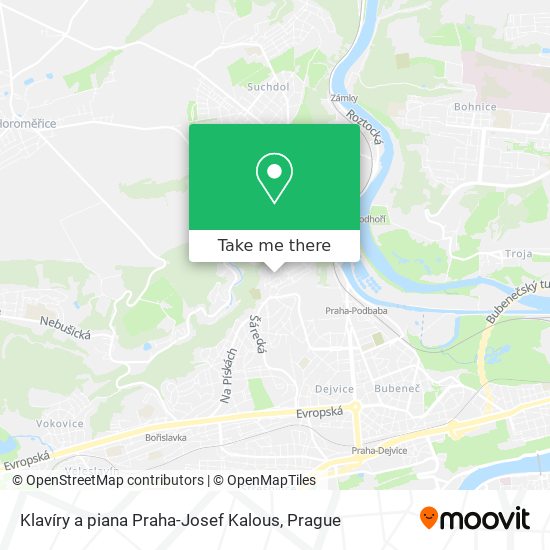 Карта Klavíry a piana Praha-Josef Kalous