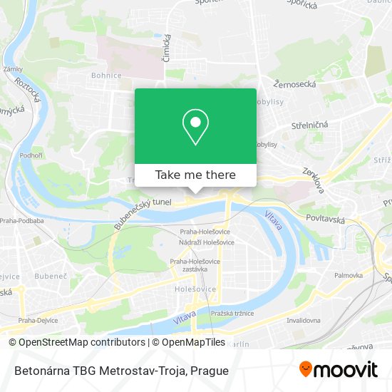 Betonárna TBG Metrostav-Troja map