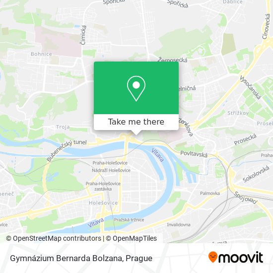 Gymnázium Bernarda Bolzana map