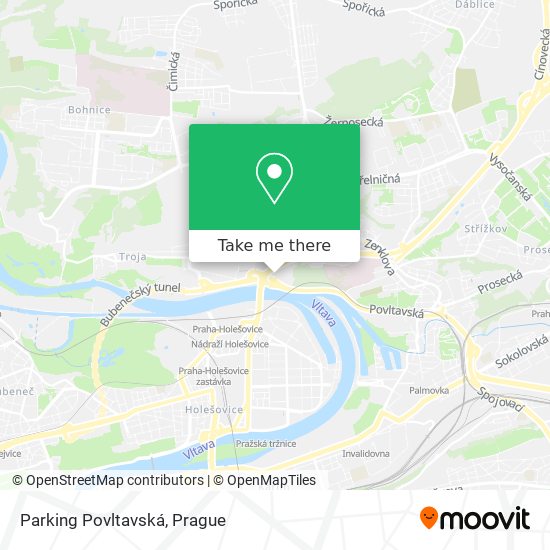 Parking Povltavská map
