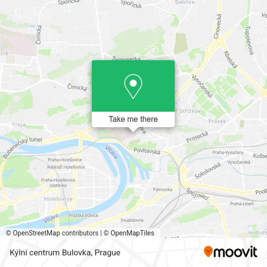 Kýlní centrum Bulovka map
