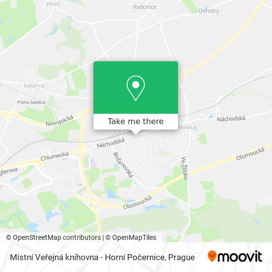 Místní Veřejná knihovna - Horní Počernice map