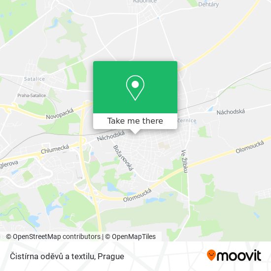 Čistírna oděvů a textilu map