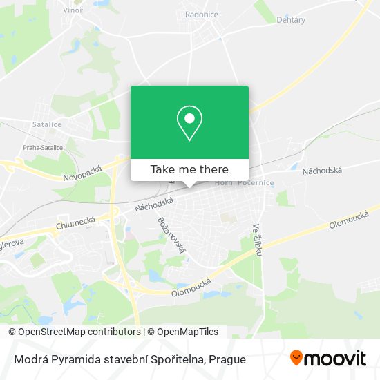 Modrá Pyramida stavební Spořitelna map