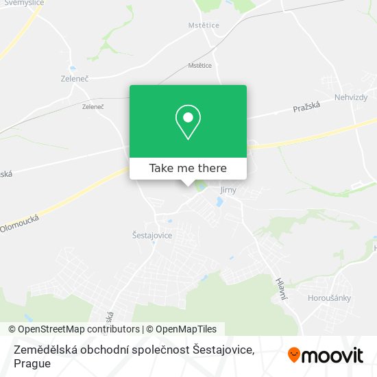 Zemědělská obchodní společnost Šestajovice map