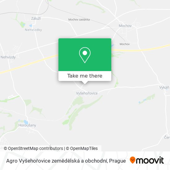 Agro Vyšehořovice zemědělská a obchodní map
