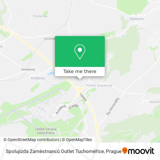 Spolujízda Zaměstnanců Outlet Tuchoměřice map