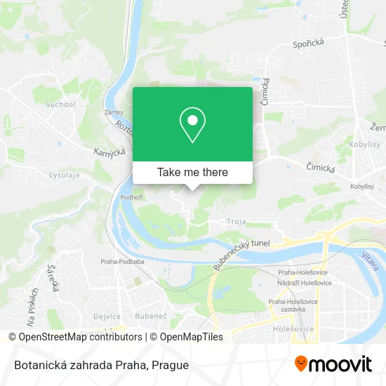 Карта Botanická zahrada Praha