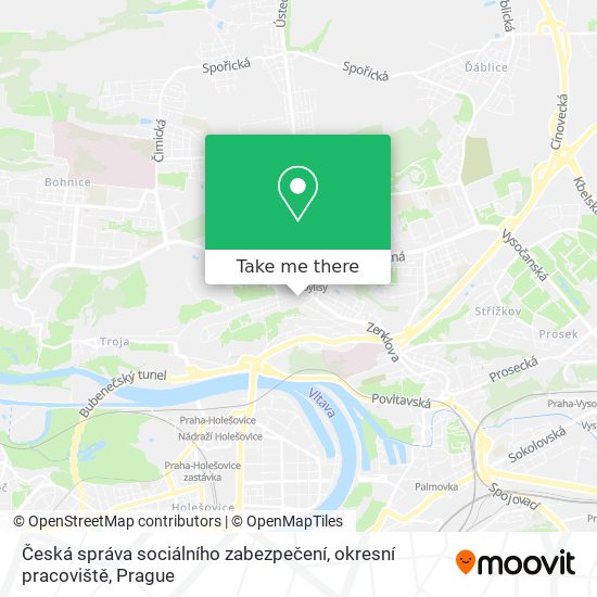 Česká správa sociálního zabezpečení, okresní pracoviště map