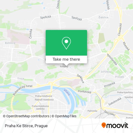 Карта Praha Ke Stirce