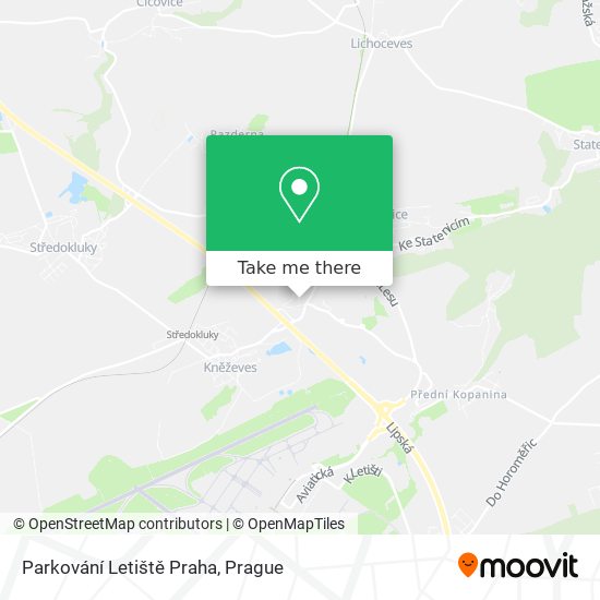 Parkování Letiště Praha map