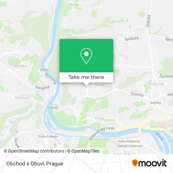 Obchod s Obuví map