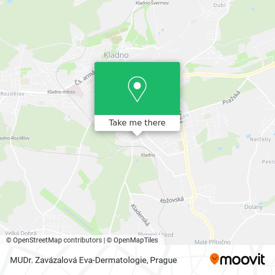 MUDr. Zavázalová Eva-Dermatologie map