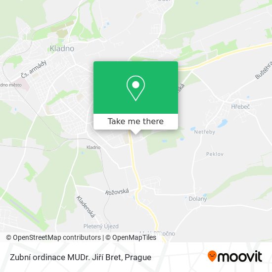 Zubní ordinace MUDr. Jiří Bret map