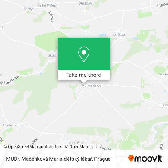 MUDr. Mačenková Maria-dětský lékař map